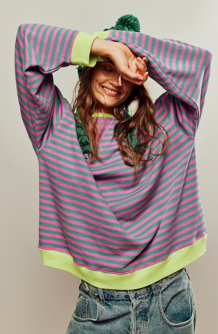 Mana | Striped Oversized Jumper