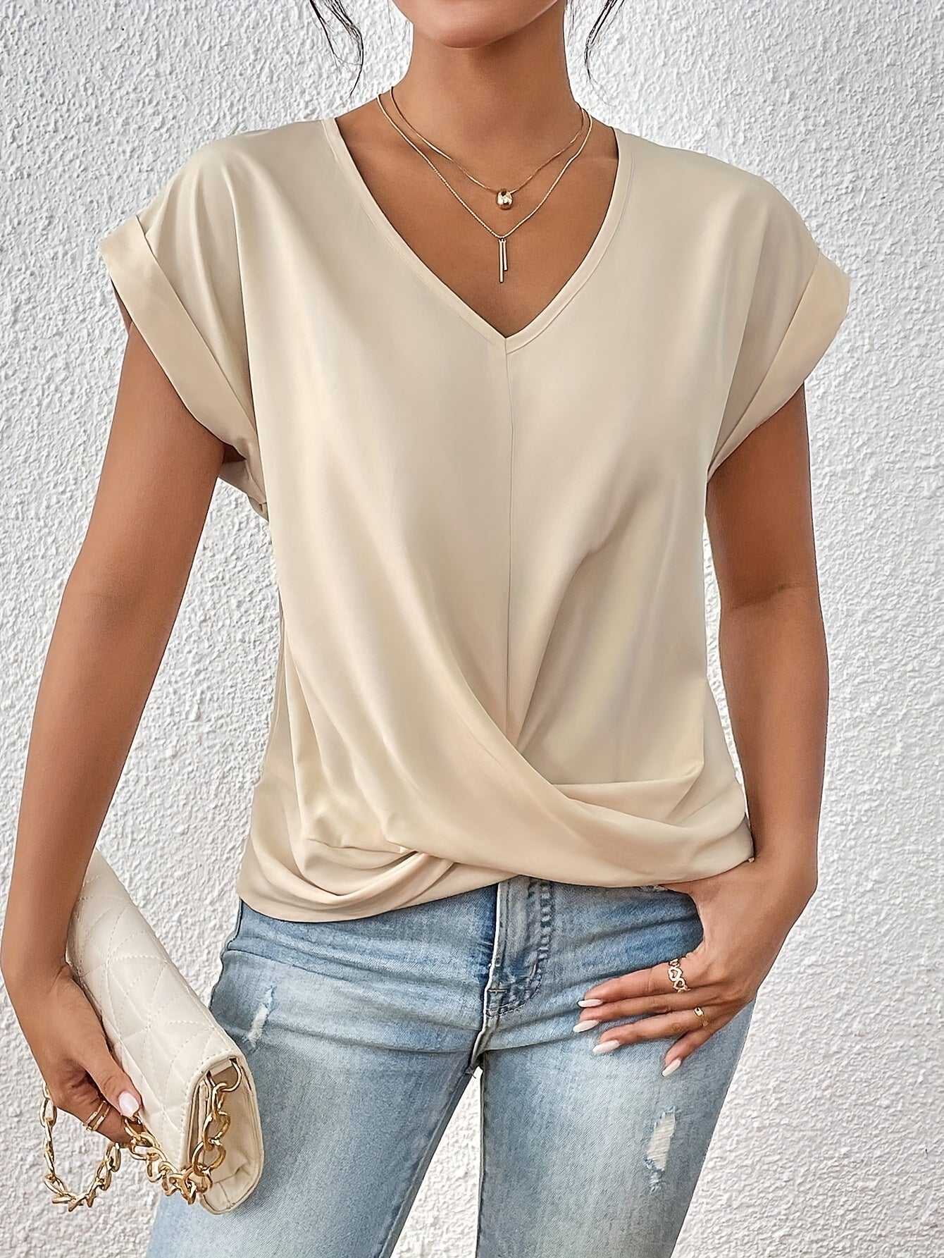 Ruby™ | Casual T-shirt with Soft V-Neck