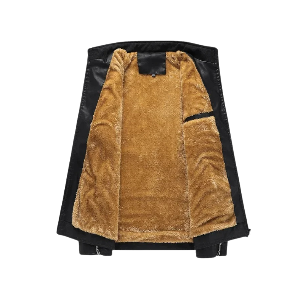 Harry™ | Retro Leather Jacket with Fleece Lining