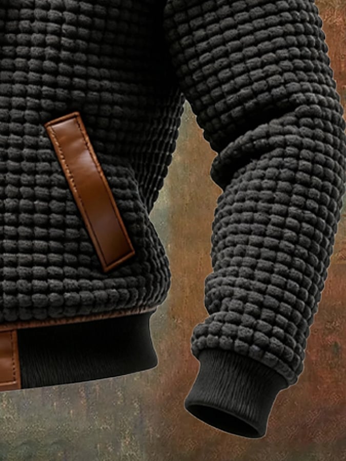 JULIAN™ | TEXTURED JACKET WITH EMBOSSED LEATHER