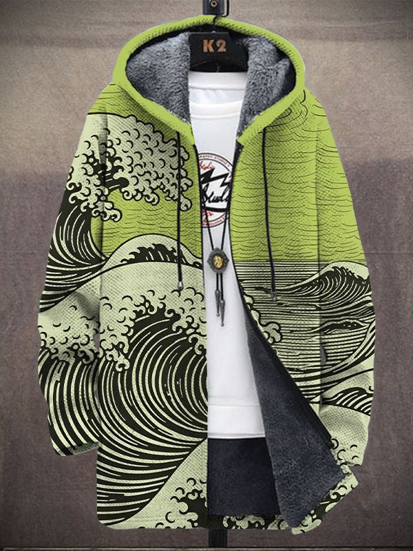 Luna™ | Luxury scarf with artistic motif and fastening