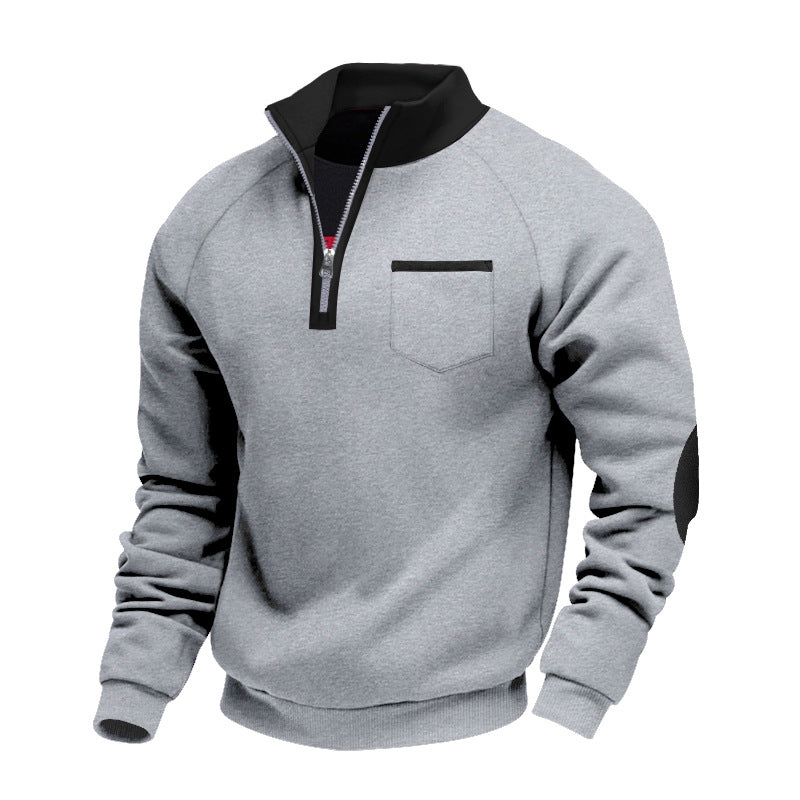AVELYN LONDON™ | Fleece Pullover with Half Zip for Men