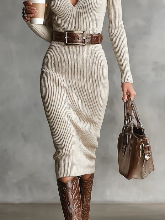 Avelyn™ Valériea | Fitted Midi Dress Chic