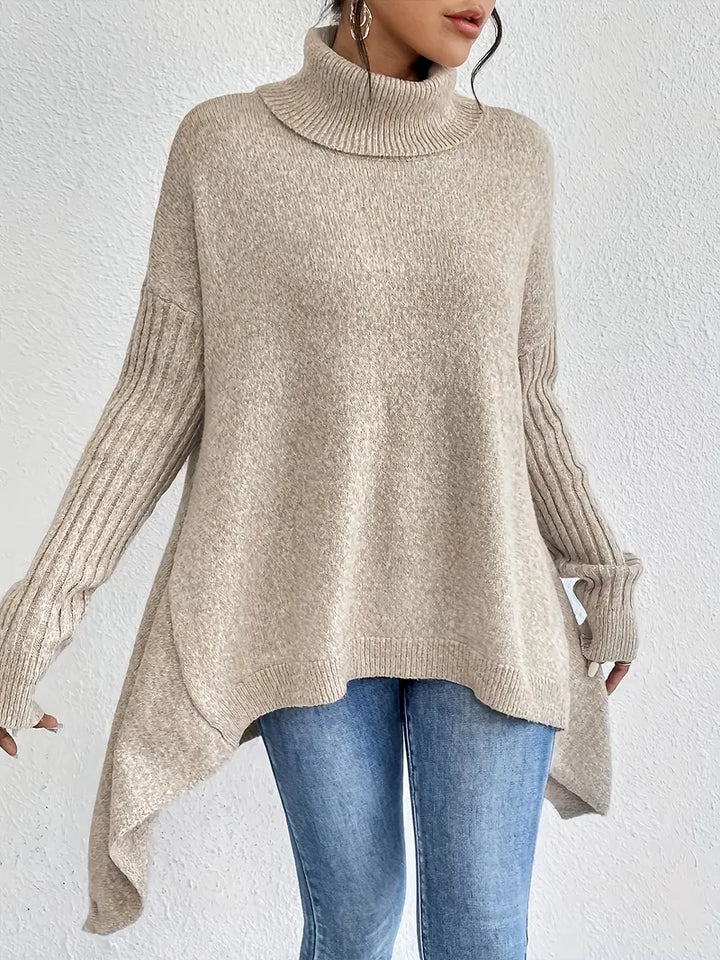 BRIGITTE – LONG ROLL NECK PULLOVER