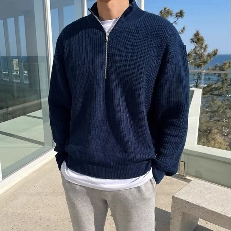 AVELYN LONDON™ | Half-Zip Knitted Jumper