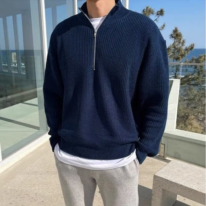 AVELYN LONDON™ | Half-Zip Knitted Jumper