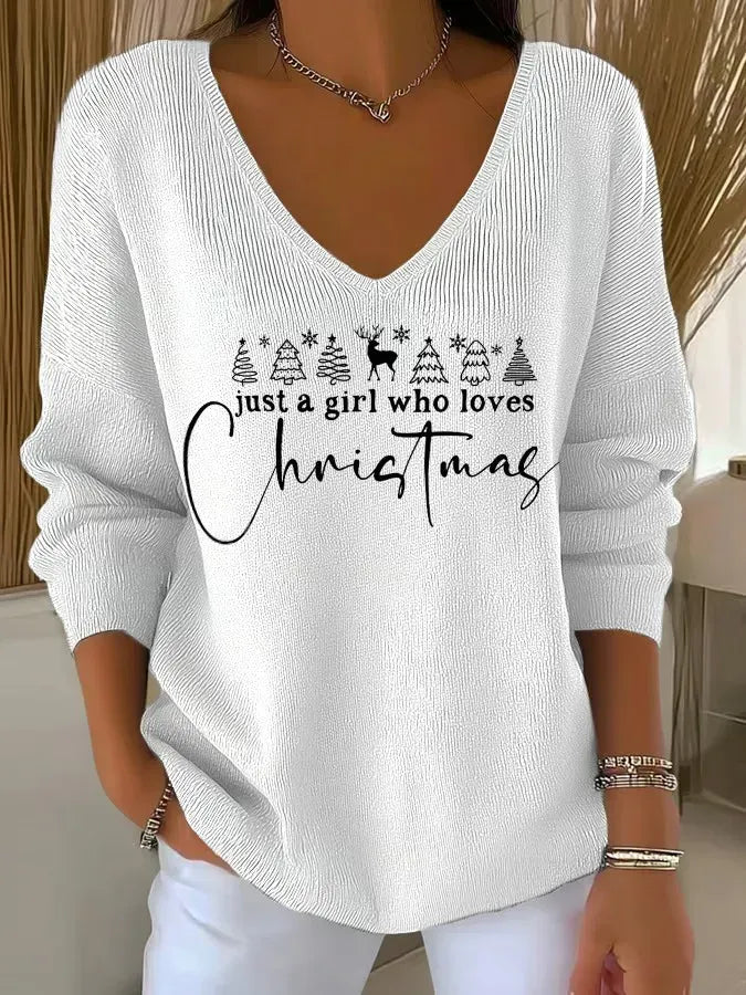 Nancy | Elegant Christmas Knit Top