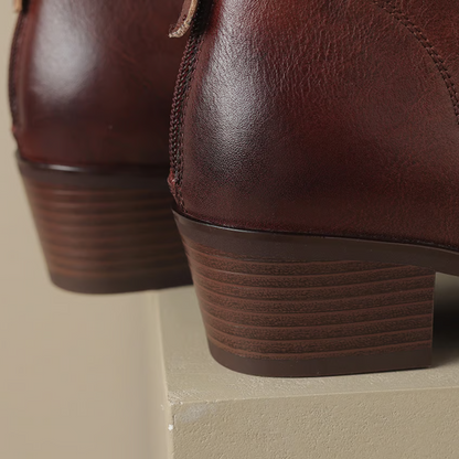 Camille | Luxury Ankle Boots with Low Heel
