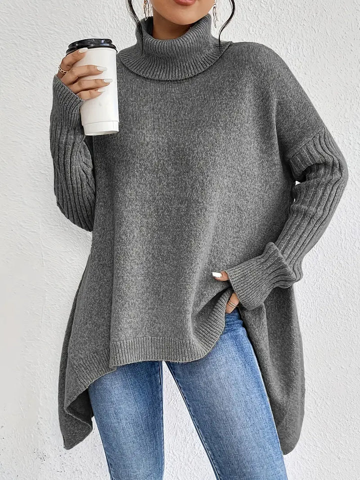 BRIGITTE – LONG ROLL NECK PULLOVER