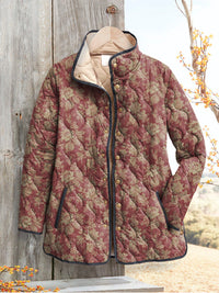 Retro Floral Print Women's Jacket
