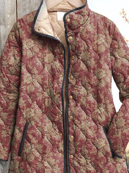 Retro Floral Print Women's Jacket