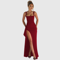 Cell | Elegant Formal Slip Maxi Dress with Open Back