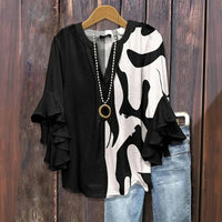 MARIES | Elegant blouse with patterns
