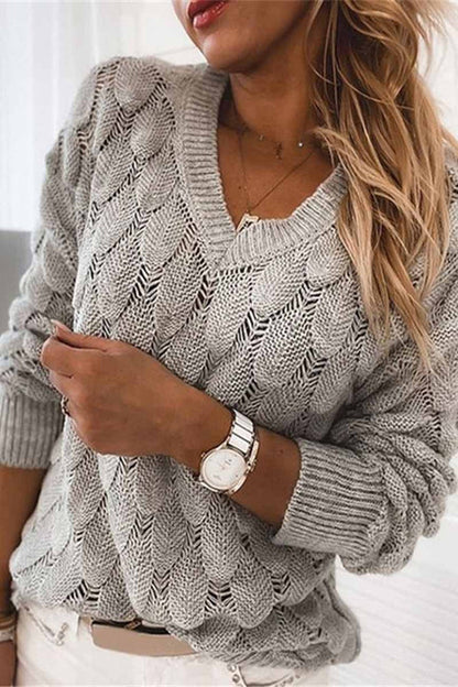 Delaney™ | Elegant V-Neck Jumper