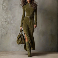 Avelyn™ | Alessia Suede Long Dress