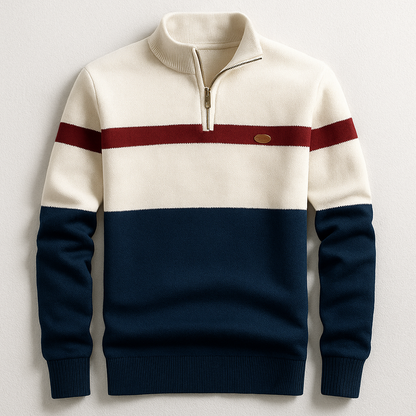AVELYN LONDON™ | Men's Zip Neck Jumper