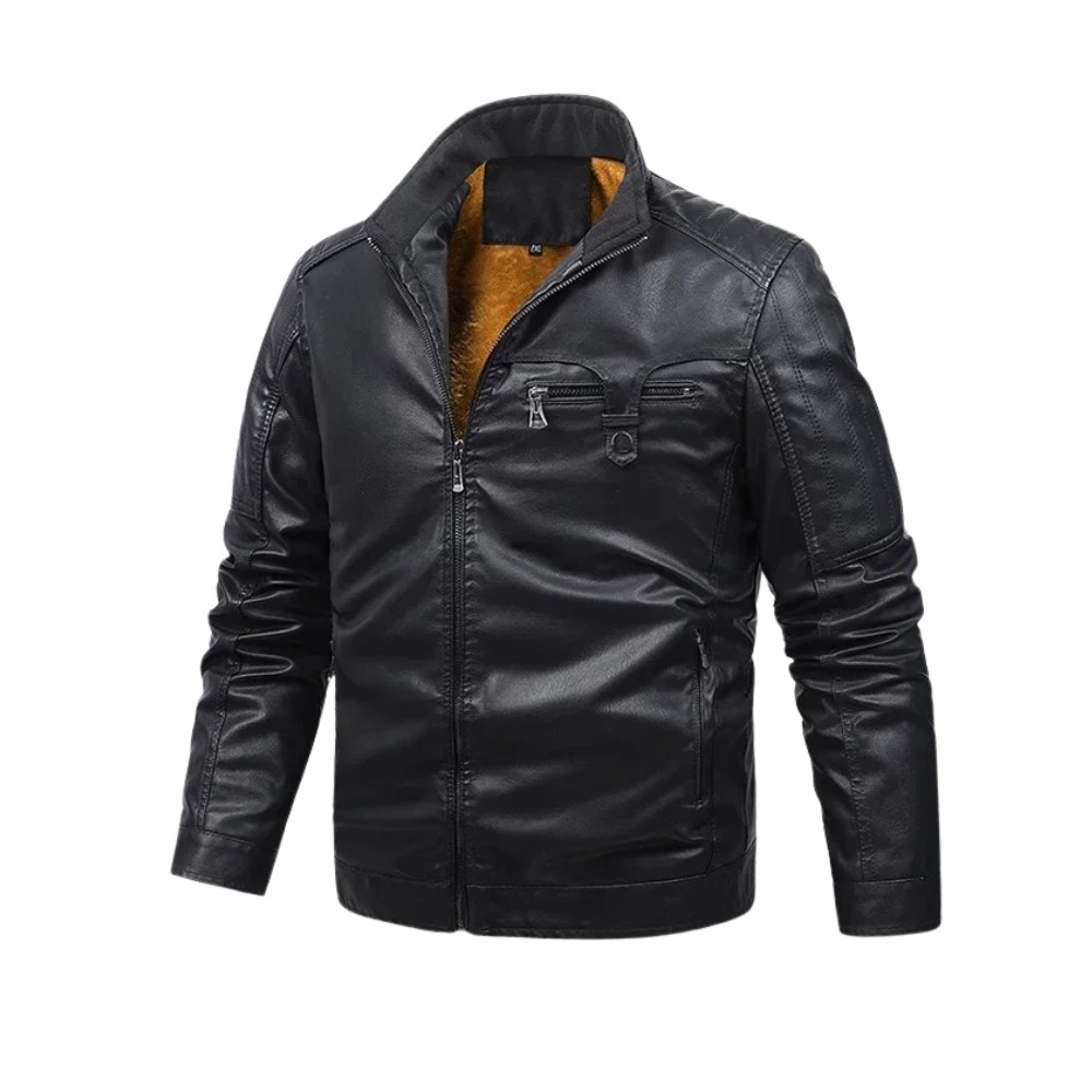 Harry™ | Retro Leather Jacket with Fleece Lining