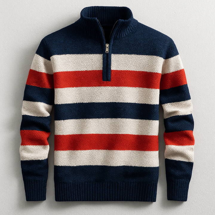 AVELYN LONDON™ | Men's Knit Pullover with Zip