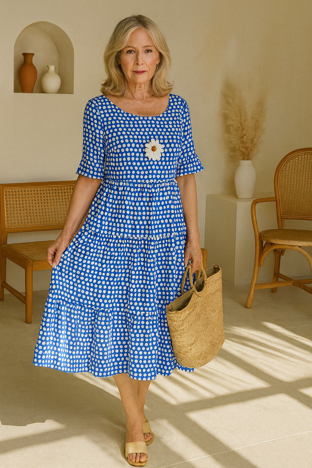 Amara™ | Flow Midi Dress