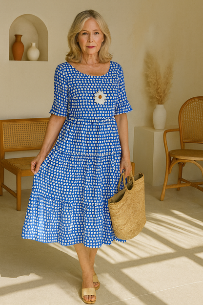Amara™ | Flow Midi Dress