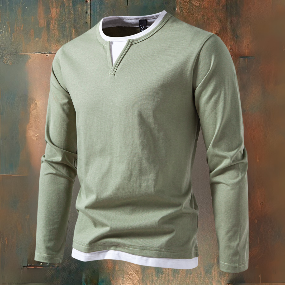 AVELYN LONDON™ | Modern 2-in-1 T-shirt – Versatile and Stylish