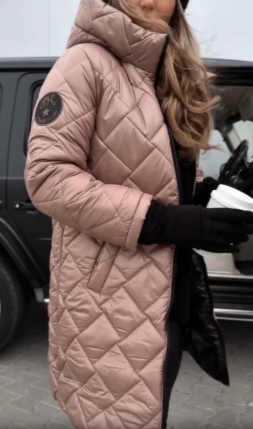 Anna | Elegant Quilted Winter Jacket with Warm Hood