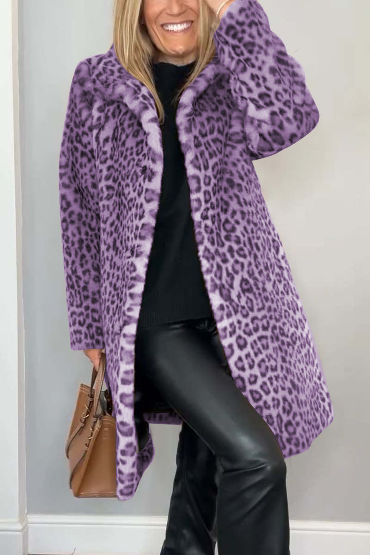 Lizzie | Leopard Print Long Coat