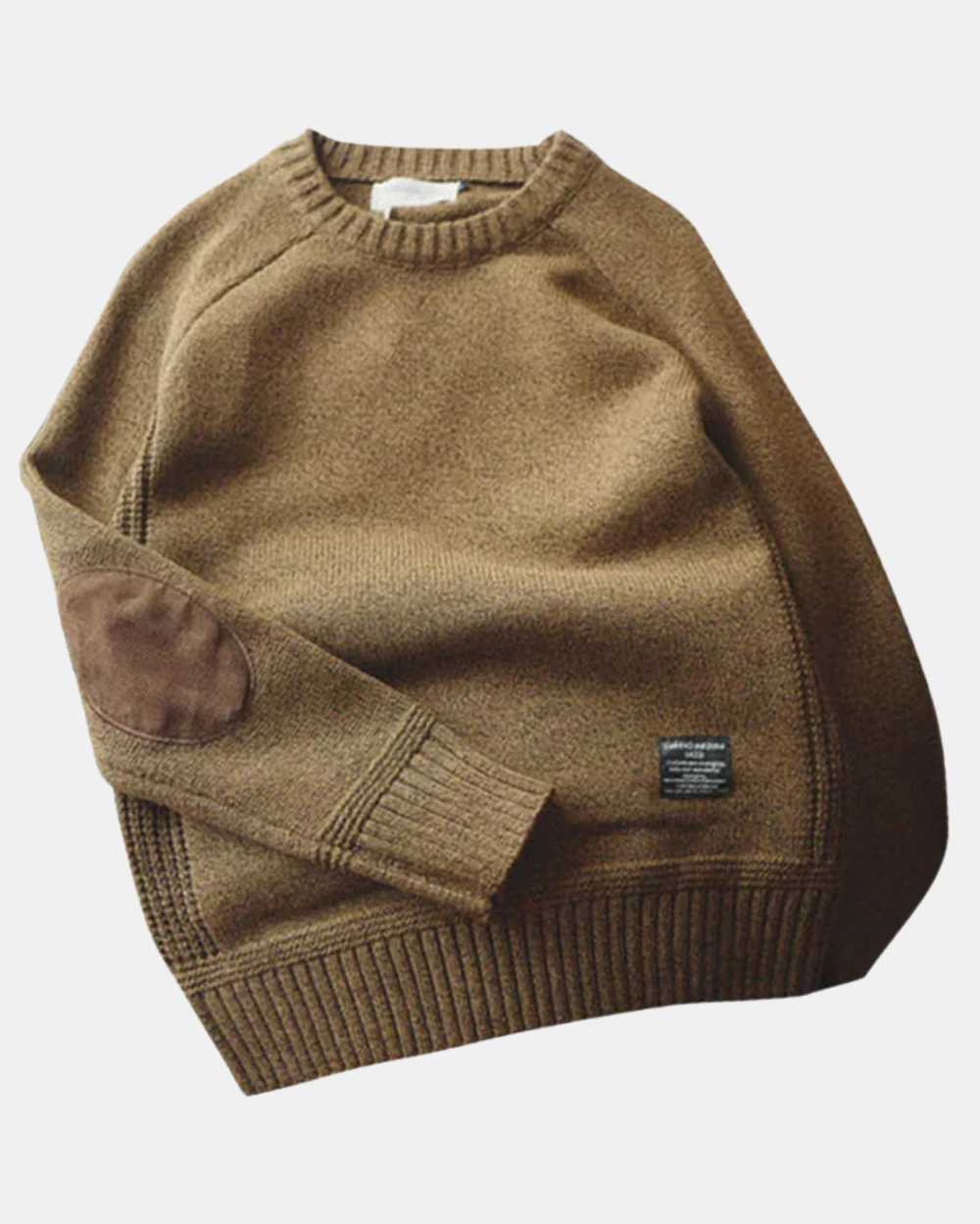 Henry | Heritage Wool Sweater with Suede Elbow Patches