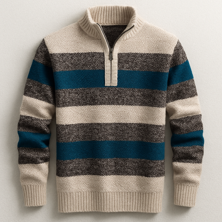 AVELYN LONDON™ | Men's Knit Pullover with Zip