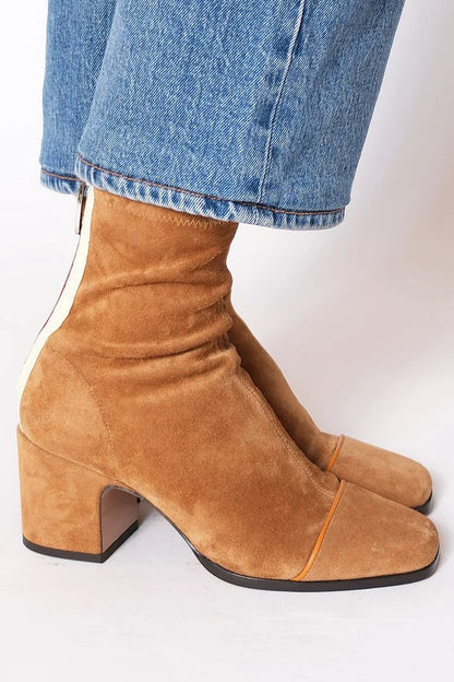 Vivienne™ | Modern Ankle Boots in Contrasting Colours