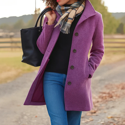 Elaine – Timeless Elegance Button Coat