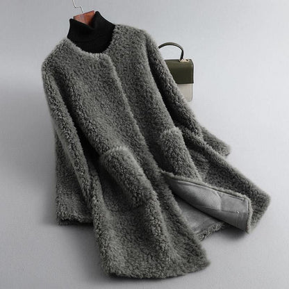 Cecylia | Elegant Sheepskin Teddy Coat