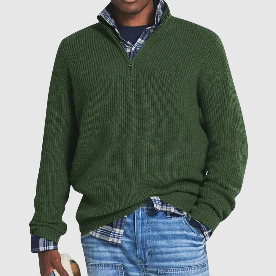 Louis | Modern Quarter-Zip Sweater