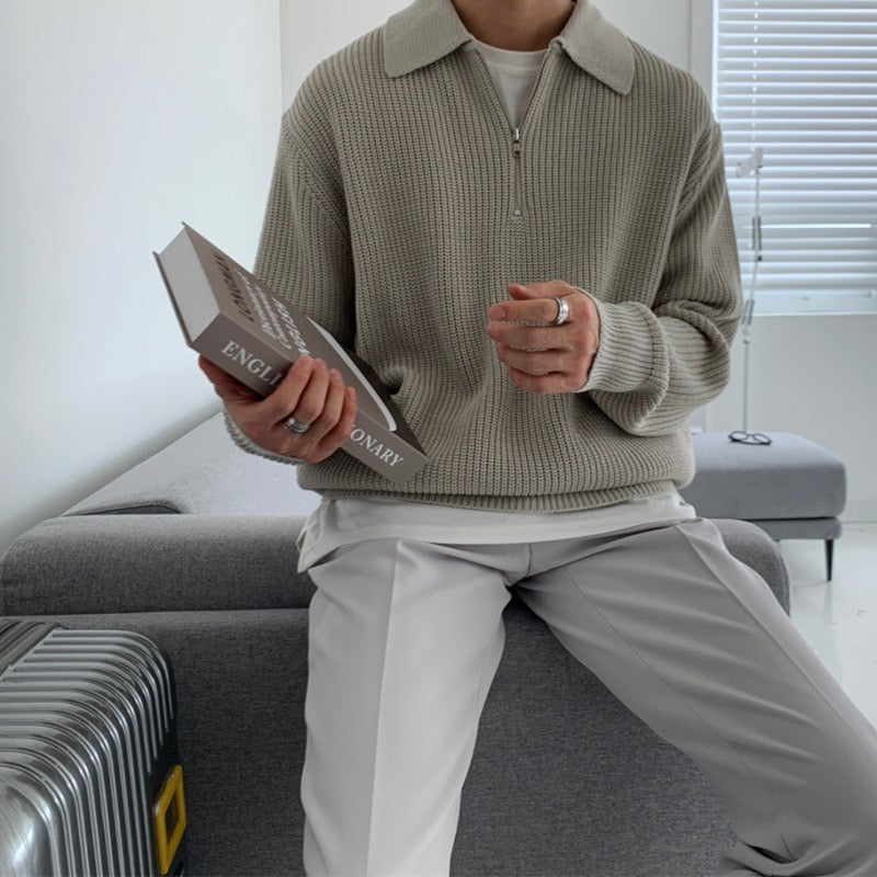 AVELYN LONDON™ | Half-Zip Polo Jumper