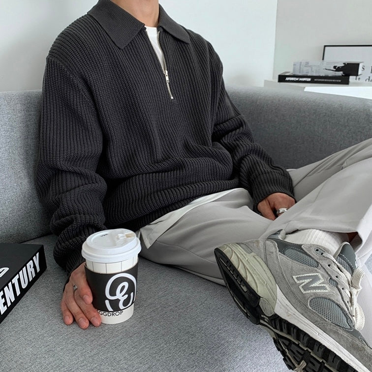 AVELYN LONDON™ | Half-Zip Polo Jumper