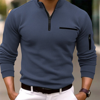 Alistair™ | Long Sleeve Shirt with Zip Closure
