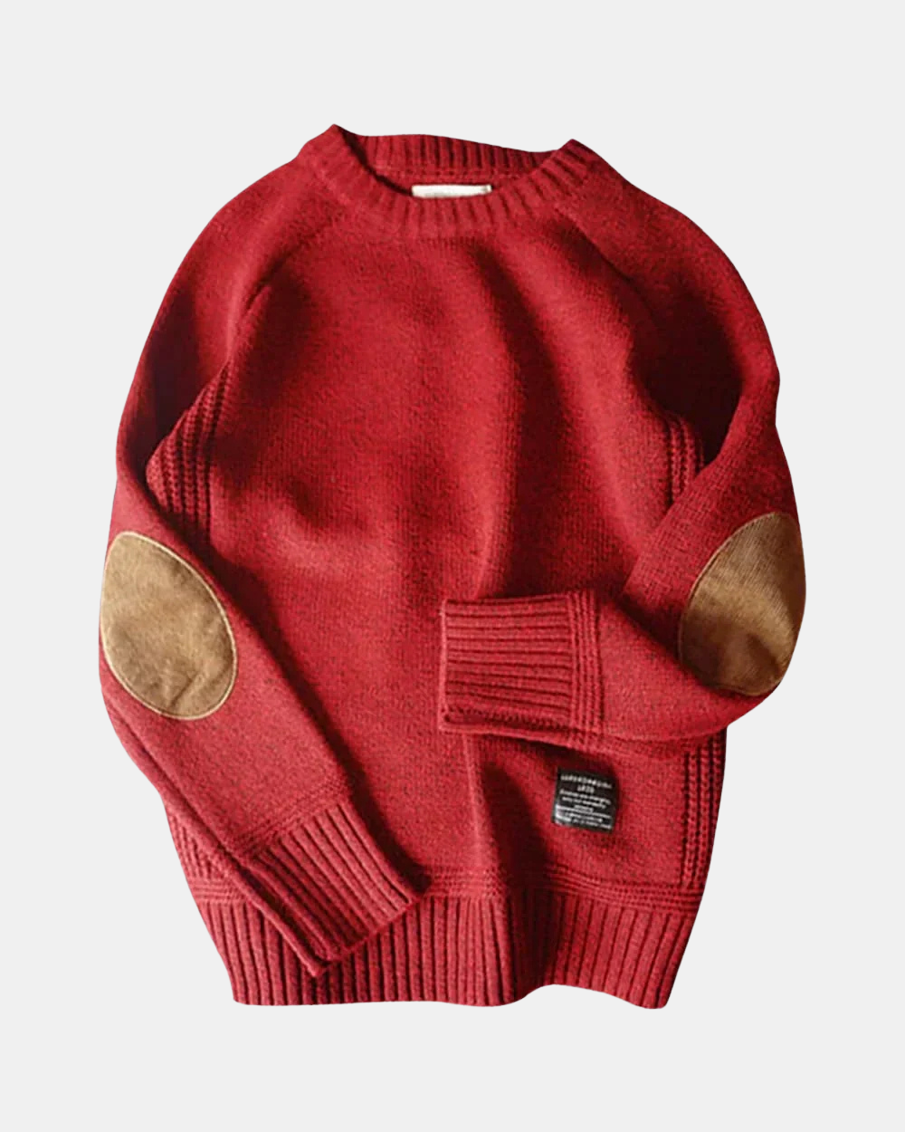 Henry | Heritage Wool Sweater with Suede Elbow Patches