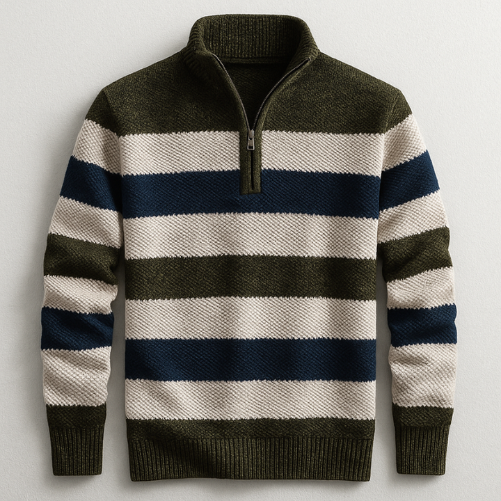 AVELYN LONDON™ | Men's Knit Pullover with Zip