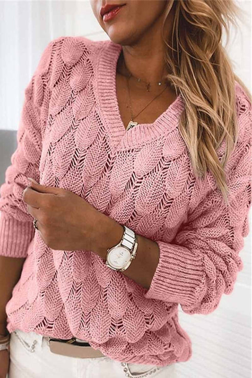 Delaney™ | Elegant V-Neck Jumper
