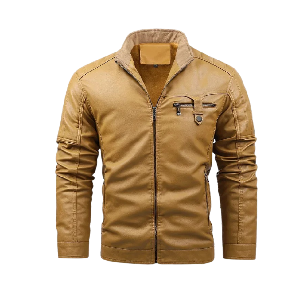 Harry™ | Retro Leather Jacket with Fleece Lining
