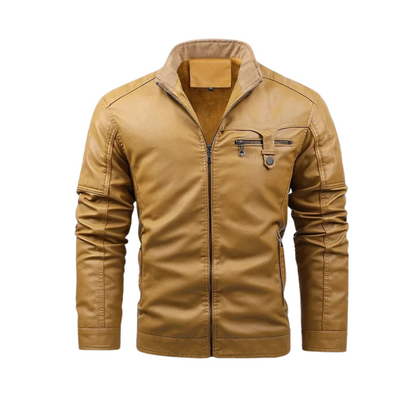 Harry™ | Retro Leather Jacket with Fleece Lining