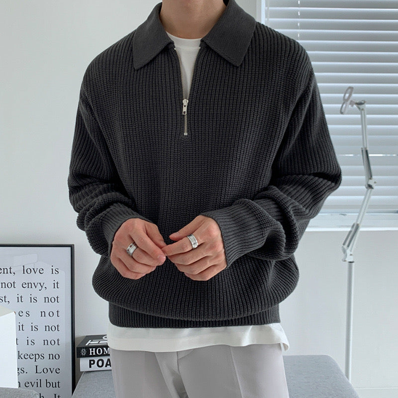 AVELYN LONDON™ | Half-Zip Polo Jumper