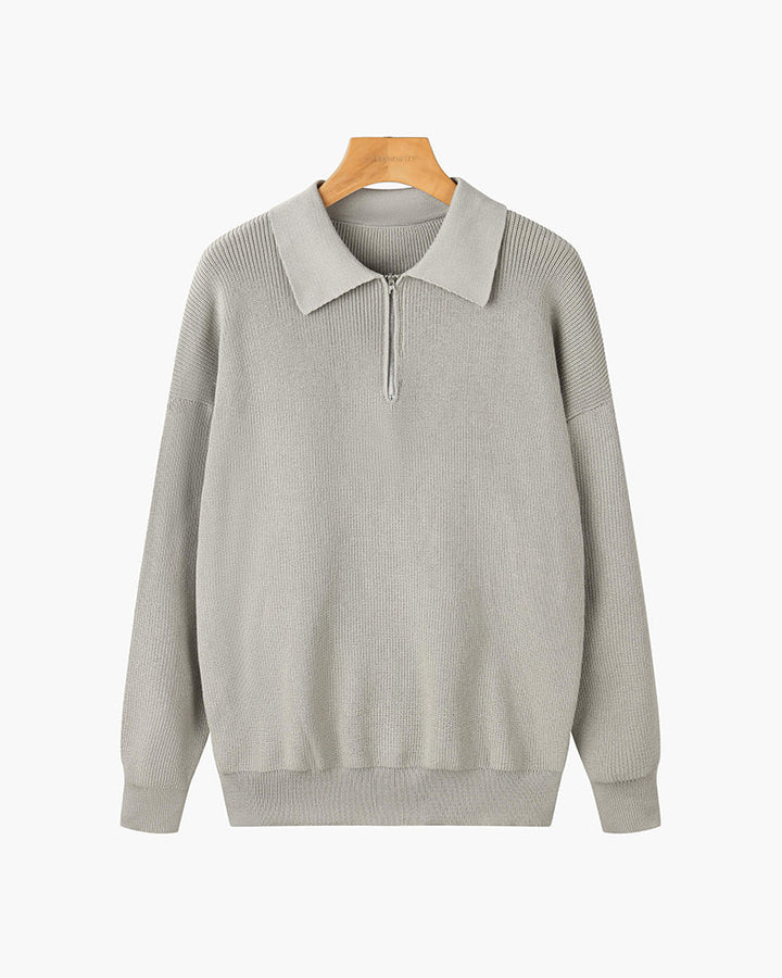 AVELYN LONDON™ | Half-Zip Polo Jumper