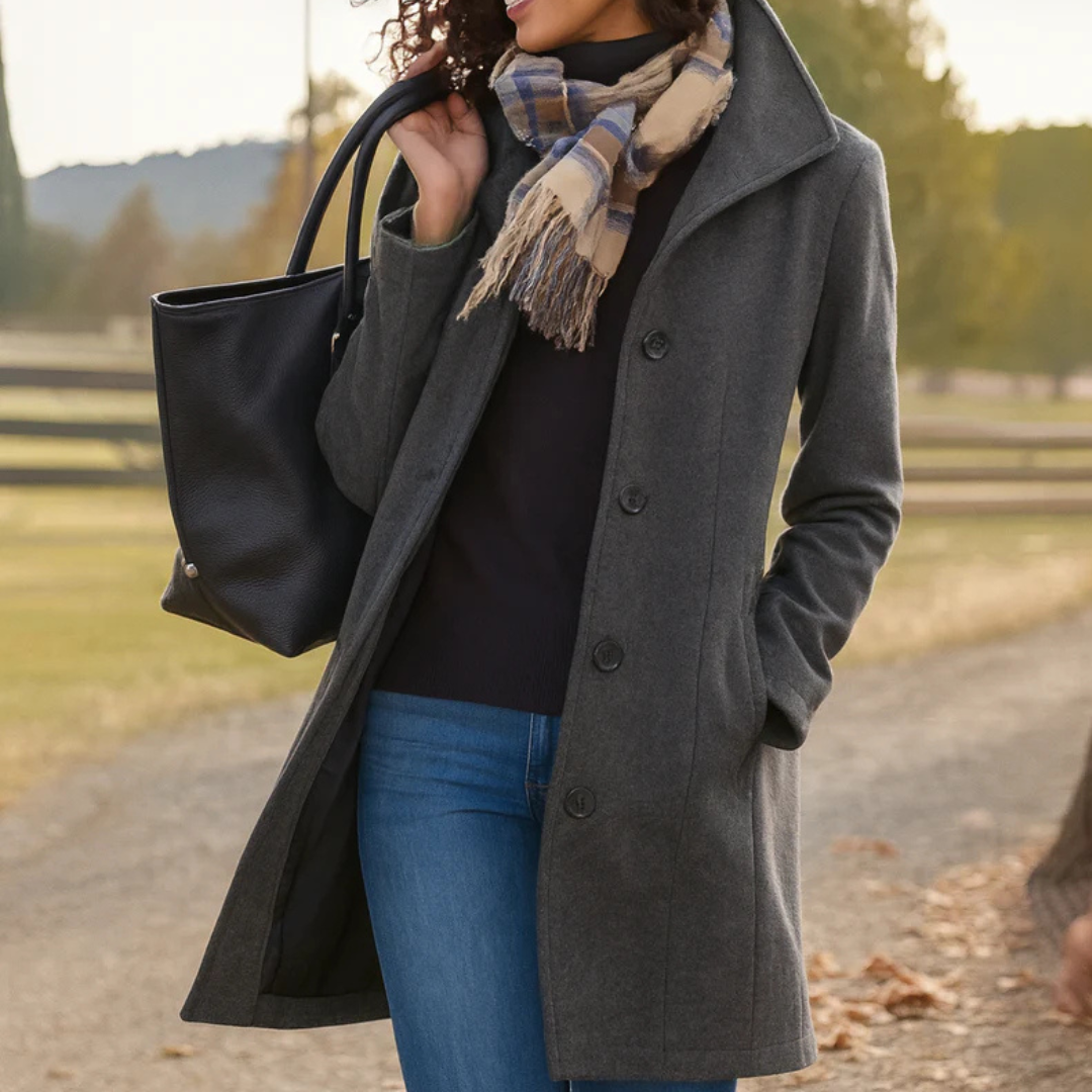 Esmee – Timeless Elegance Button Coat