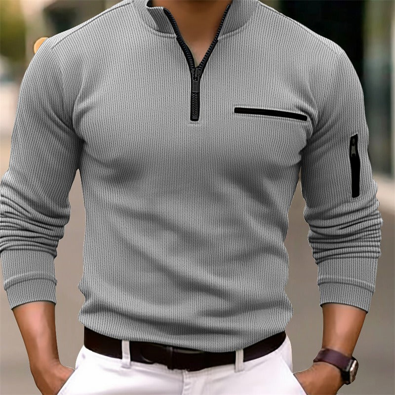 Alistair™ | Long Sleeve Shirt with Zip Closure