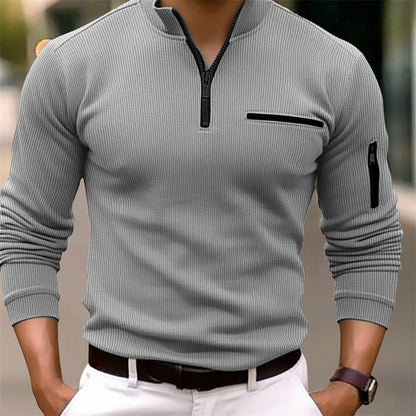 Alistair™ | Long Sleeve Shirt with Zip Closure