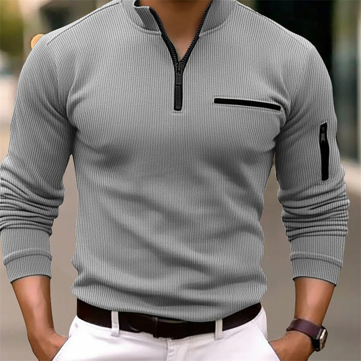 Alistair™ | Long Sleeve Shirt with Zip Closure