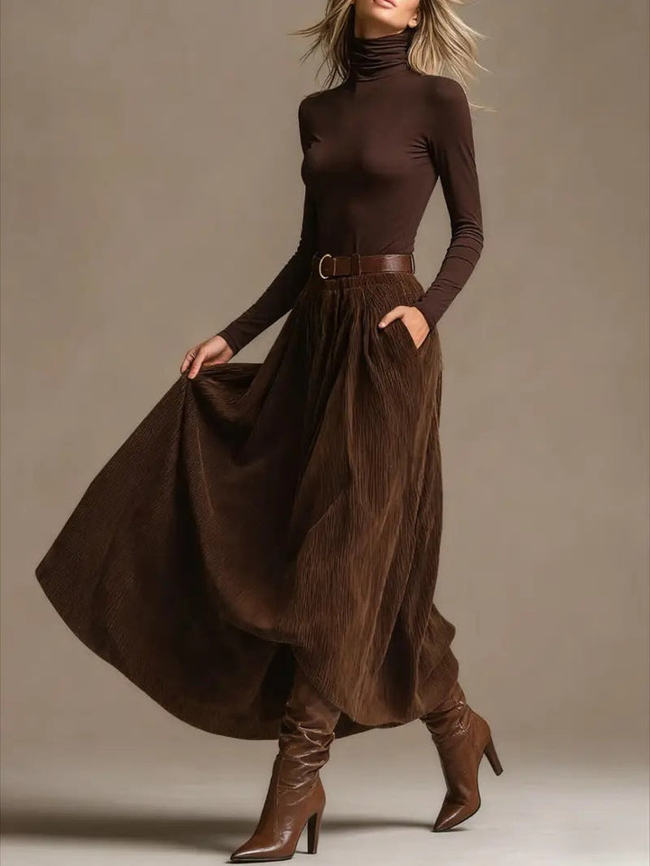 Avelyn™ | Aveline Two-Piece Set (Turtleneck & Maxi Skirt)