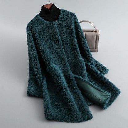 Cecylia | Elegant Sheepskin Teddy Coat