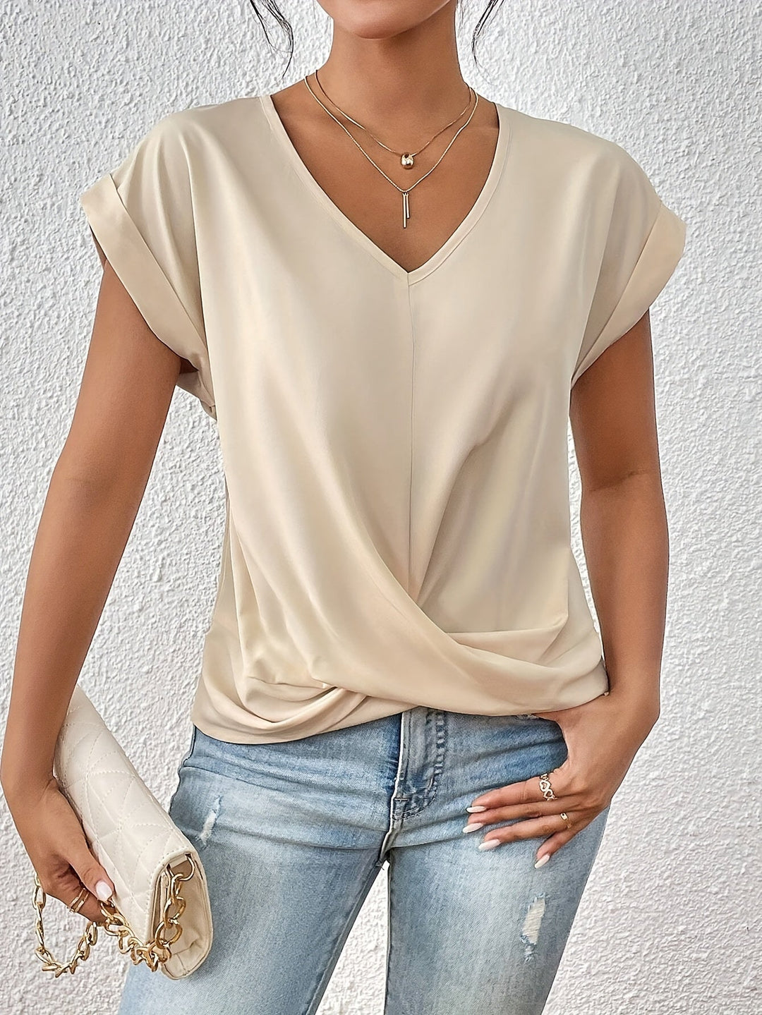 Ruby™ | Casual T-shirt with Soft V-Neck